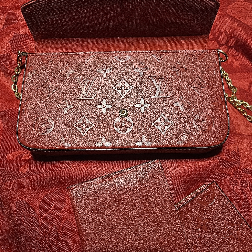Red Fashion Design Monogram Women's Wristless